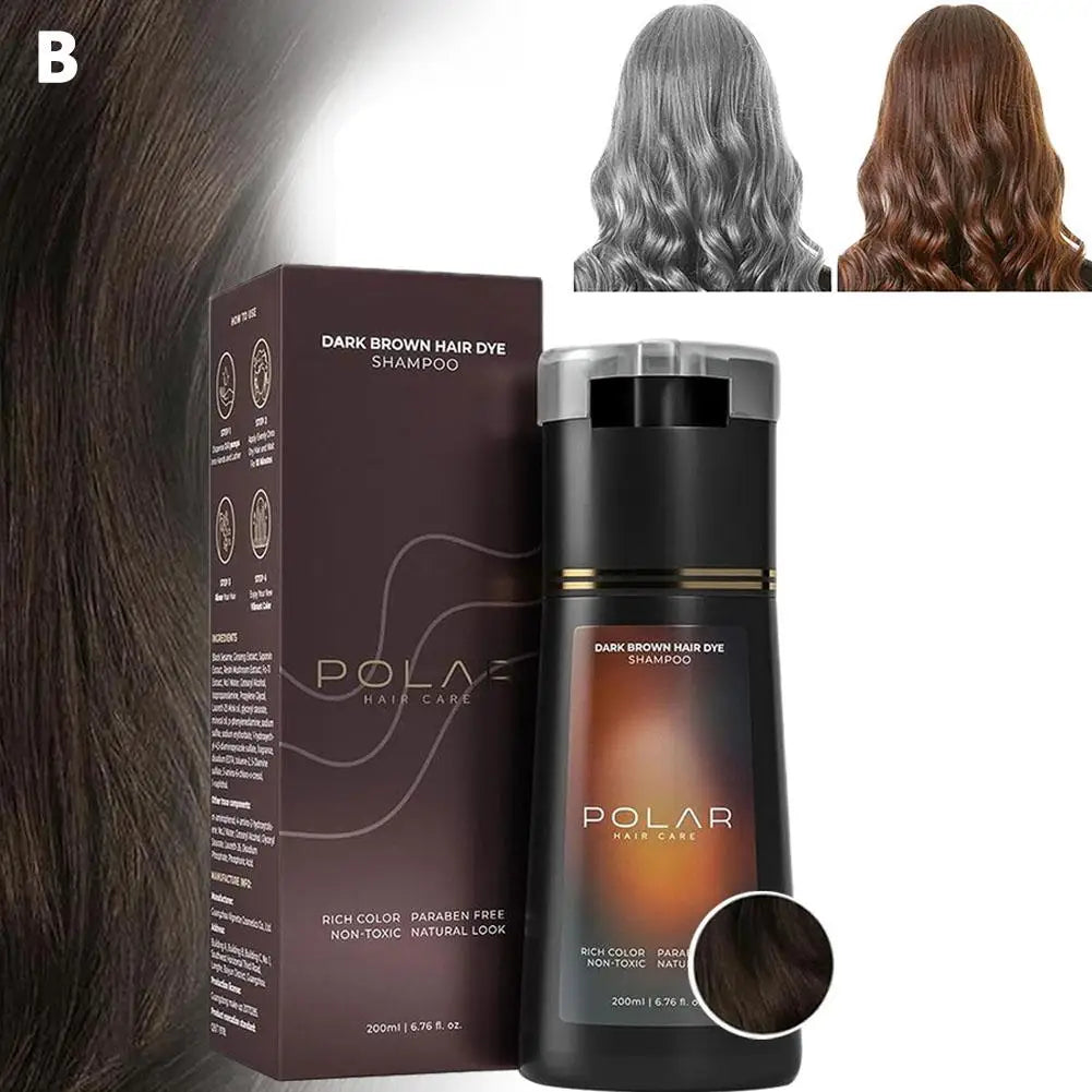 200ml Hair Dye Shampoo For Gray Hair Natural Hair Dye Kit Semi Permanent