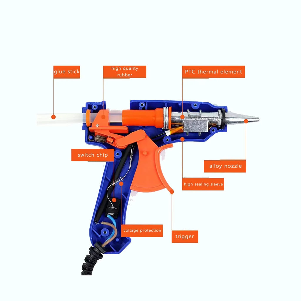 Hot Silicone Gun 20W Electric Glue Gun With 30Pcs Transparent Sticks Mini DIY Tools For Home Repair Tool Special Stick Set
