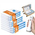 9/12/15 Pack Vacuum Bags for Travel with Rechargeable Cordless Electric Pump