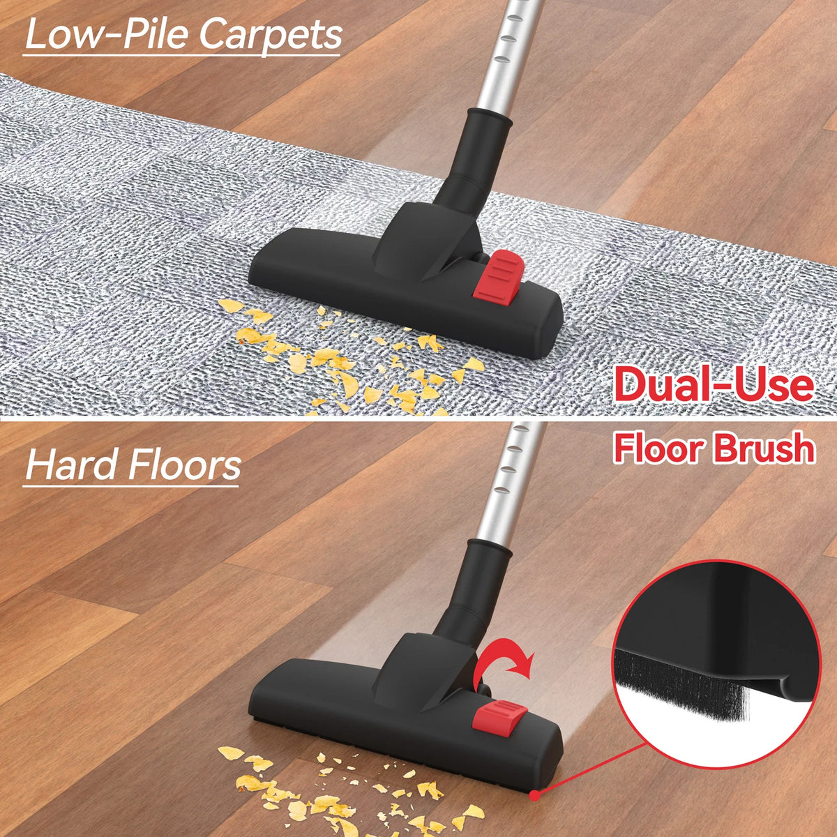INSE I5 Corded Vacuum Cleaner 600W 18000Pa Powerful 2-in-1 HEPA Filters