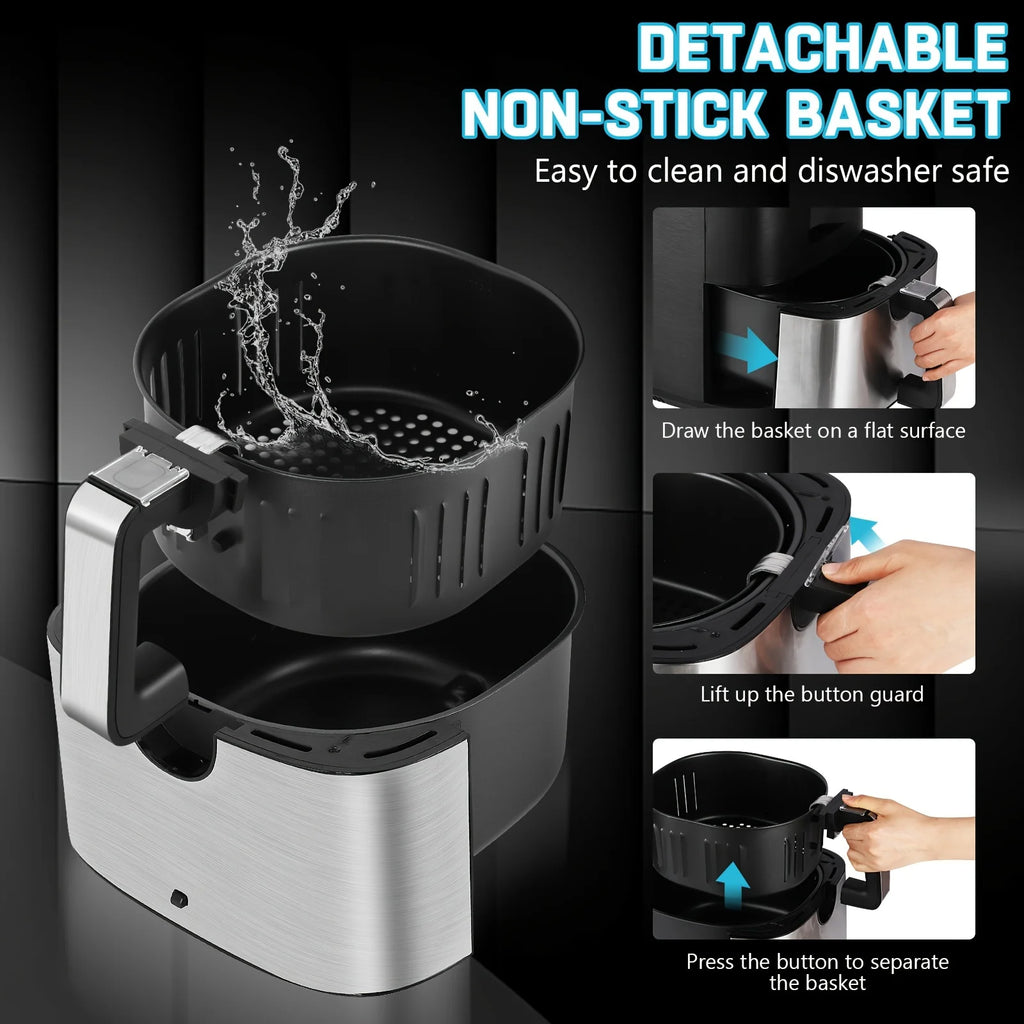 KitCook Large Air Fryer, 1500W 7QT AirFryer Cooker,