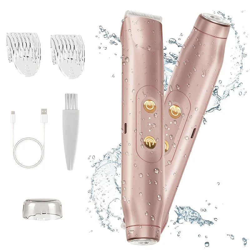 Women Electric Shaver Double Heads Waterproof Portable