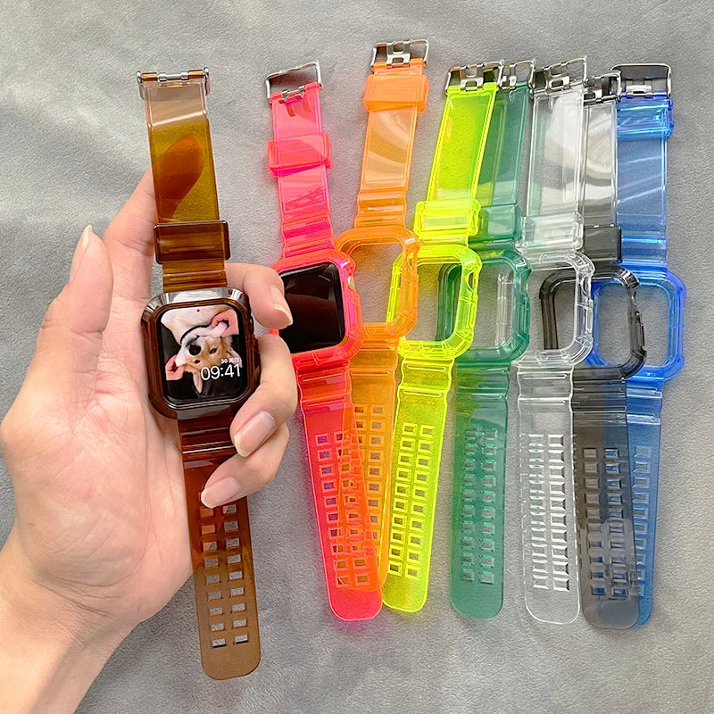 Clear Band + Case for Apple Watch Series