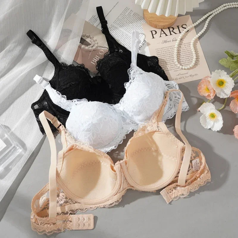 Plus Size Women Steel Ring Lace Bra 36-42 B/C Cup Underwire