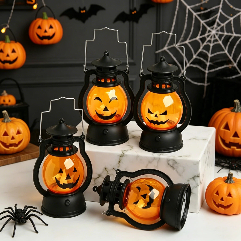 Halloween Pumpkin Ghost Face Lamp Portable Skull Decoration