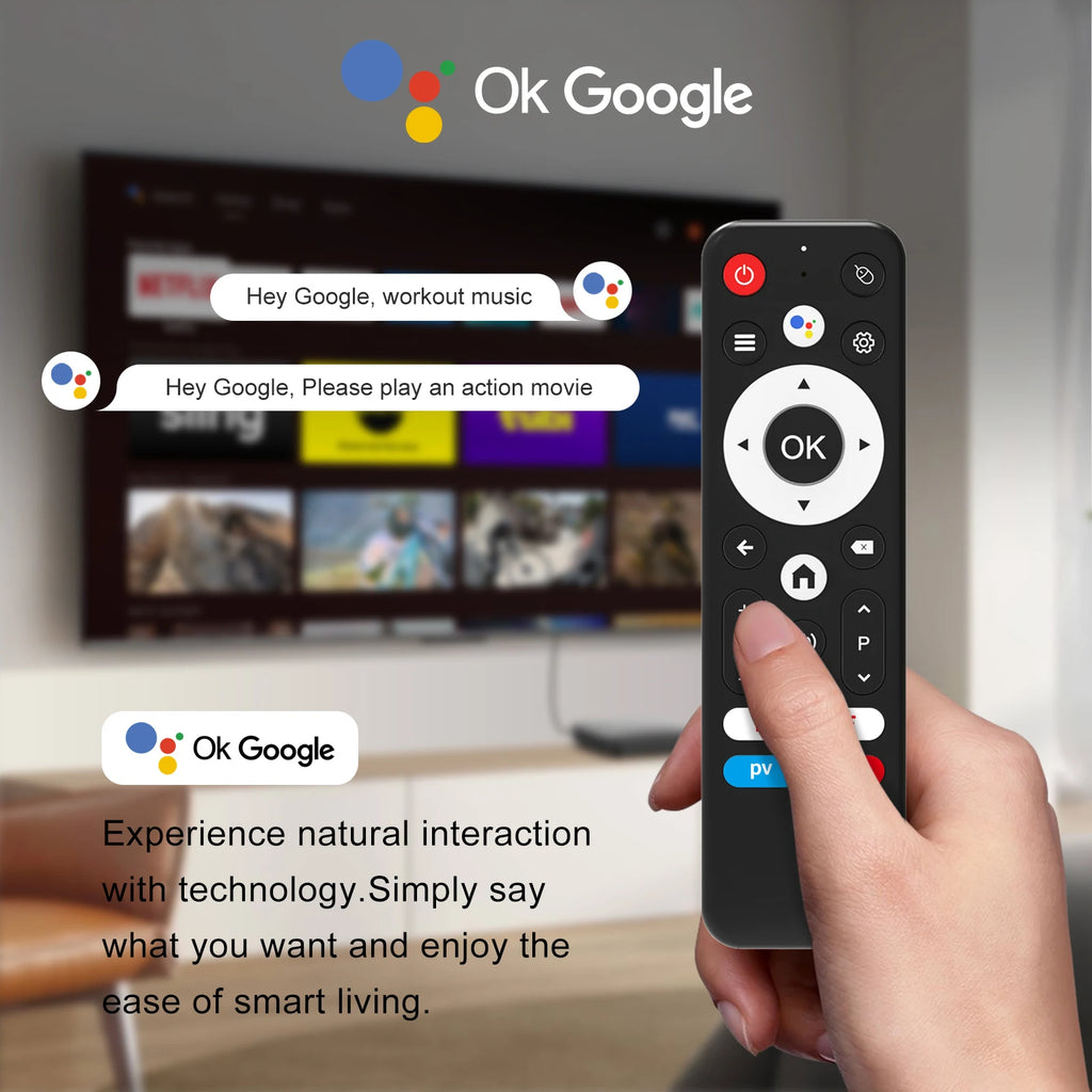 H96 MAX Amlogic S905L3 Android14.0 ATV AI TV Box 4K Video Decording 2.4G/5G WiFi BT4.0 Google Voice Assistant Smart Set Top Box