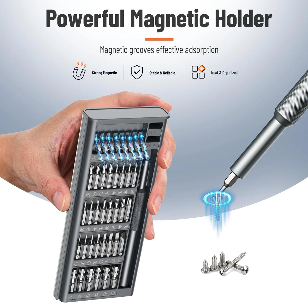 42/80 in 1 Precision Screwdriver Set with Magnetizer/Demagnetizer