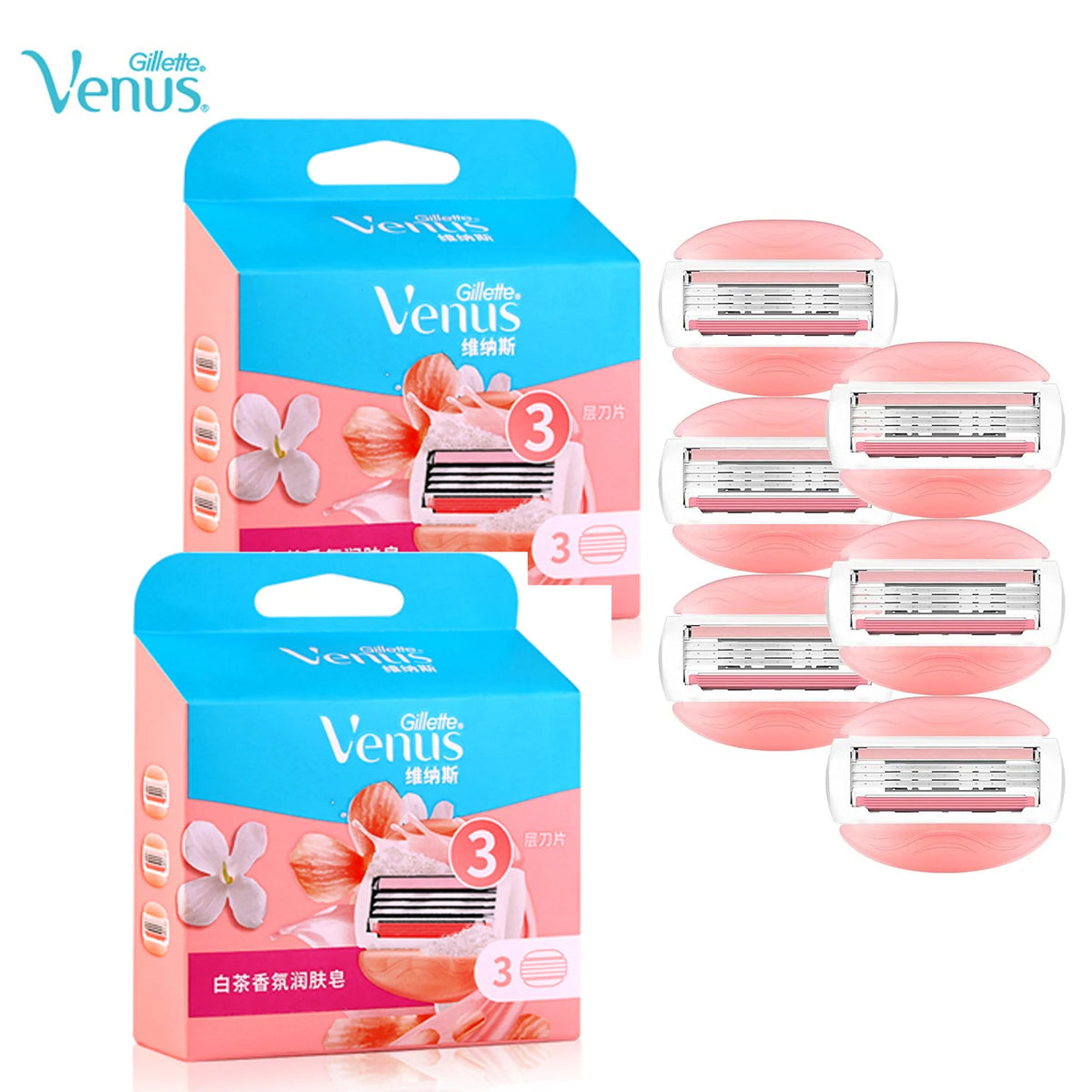 Gillette Venus ComfortGlide Womens Razor Blade Refills 3 Layers