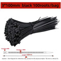 100Pcs Nylon Cable Ties Adjustable Self-locking Cord Ties Straps Fastening Loop Reusable Plastic Wire Ties For Home Office