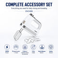 ZEPHIR ZHC466 300W 2 in 1 Electric Hand Mixer 5 Speed Turbo with Stainless Steel Beaters