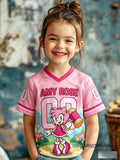 Cartoon Sonic Print Football Jerseys For Adult/Kids Summer V-neck Sports Tshirts Sonic Cosplay Clothing Kids Football Shirts