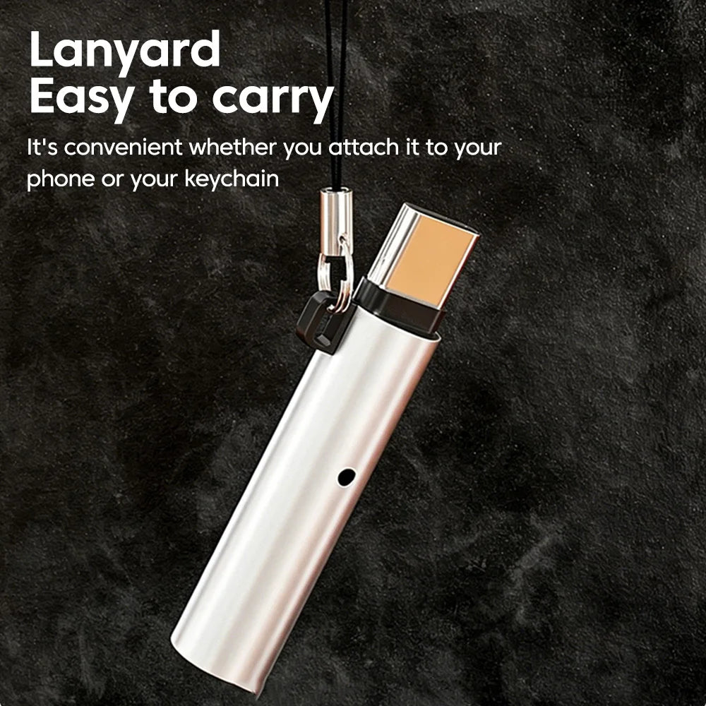 Cigarette Lighter Outdoor Safety Air Blowing USBC Cigarette Lighter Adapter For iPhone Samsung