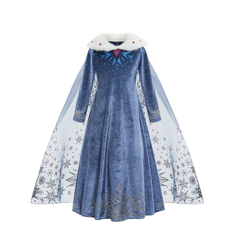 Elsa Dress for Girl Princess Birthday Party Winter Costume