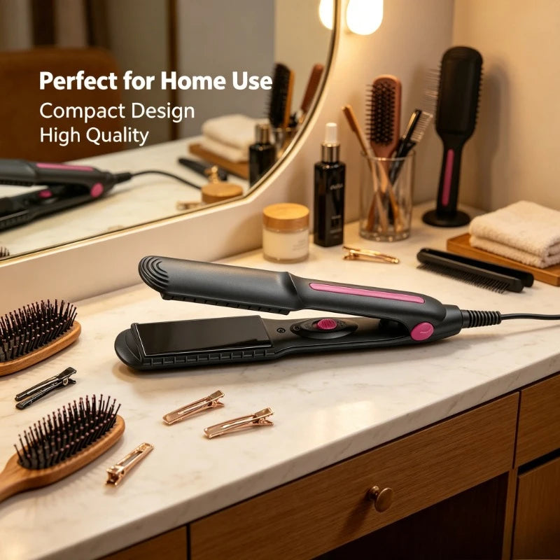360° Swivel Power Cord Hair Straightener Flat Iron, 160‑220°C Adjustable Temperature