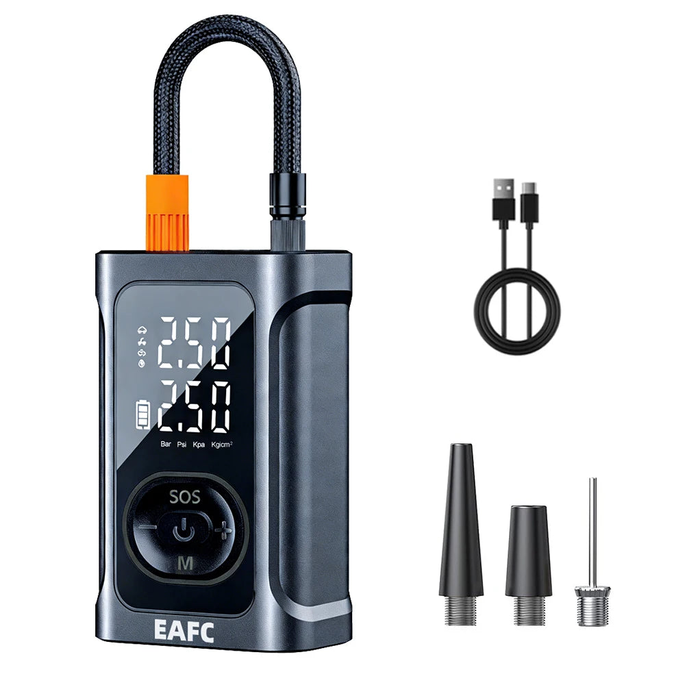 EAFC Rechargeable Air Pump Tire Inflator Portable Compressor