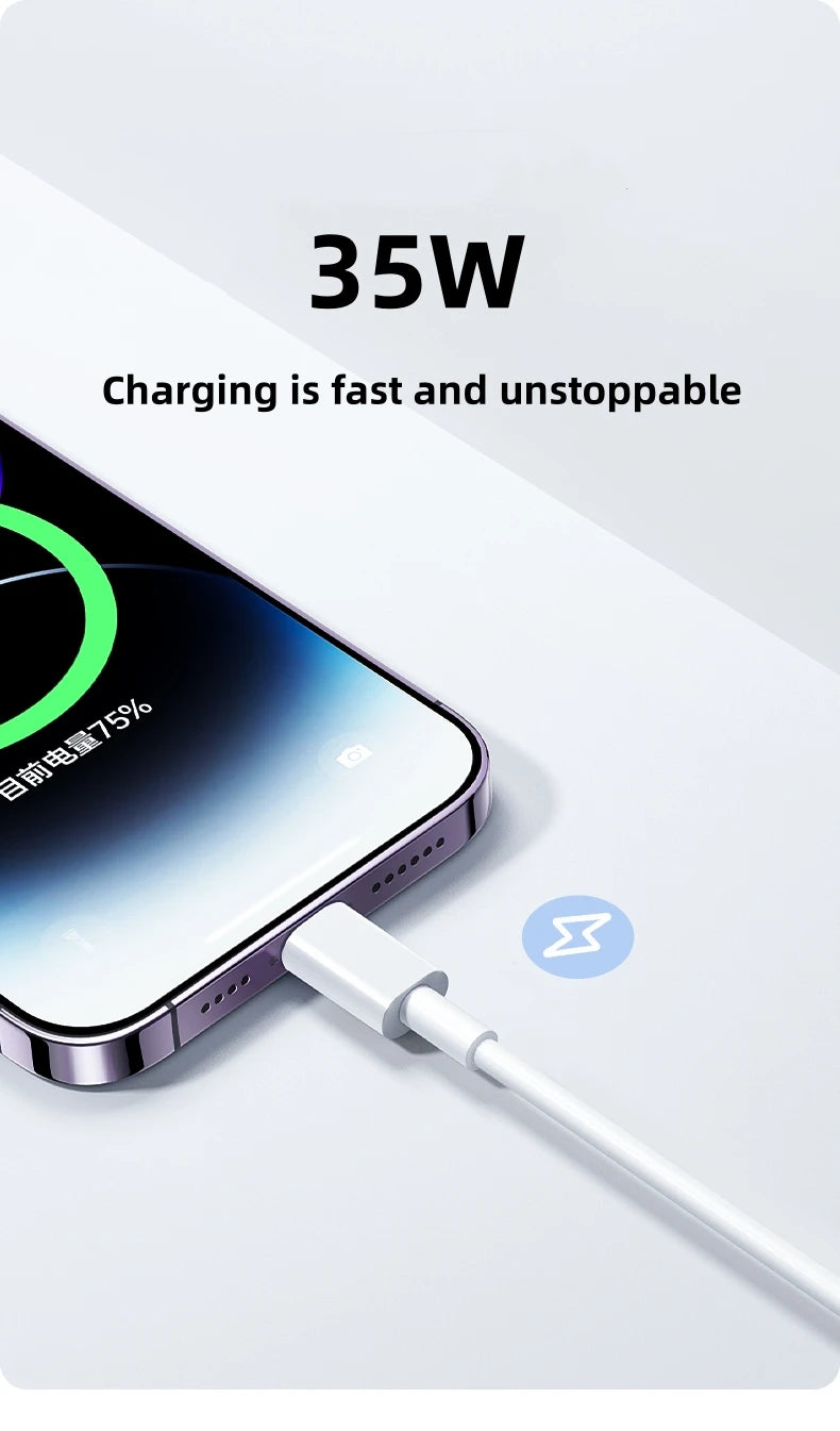 For PD 35W Fast Quick Charger USB Type C For iPhone 15 14 13 12 11 Pro Max