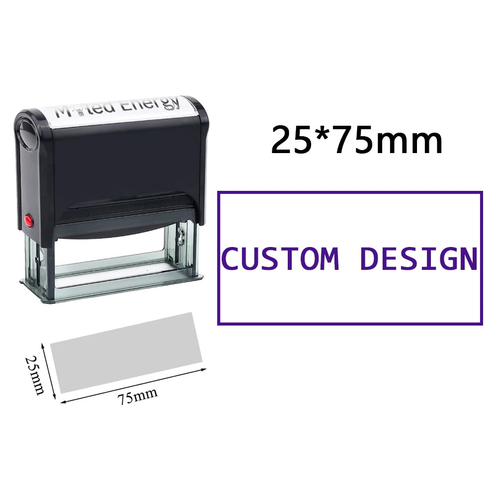 Customize LOGO Self-Inking Stamp Rubber Kit Self Ink Dial Seal Business Number Monogram Printing Stamp Multiple Ink Color Option