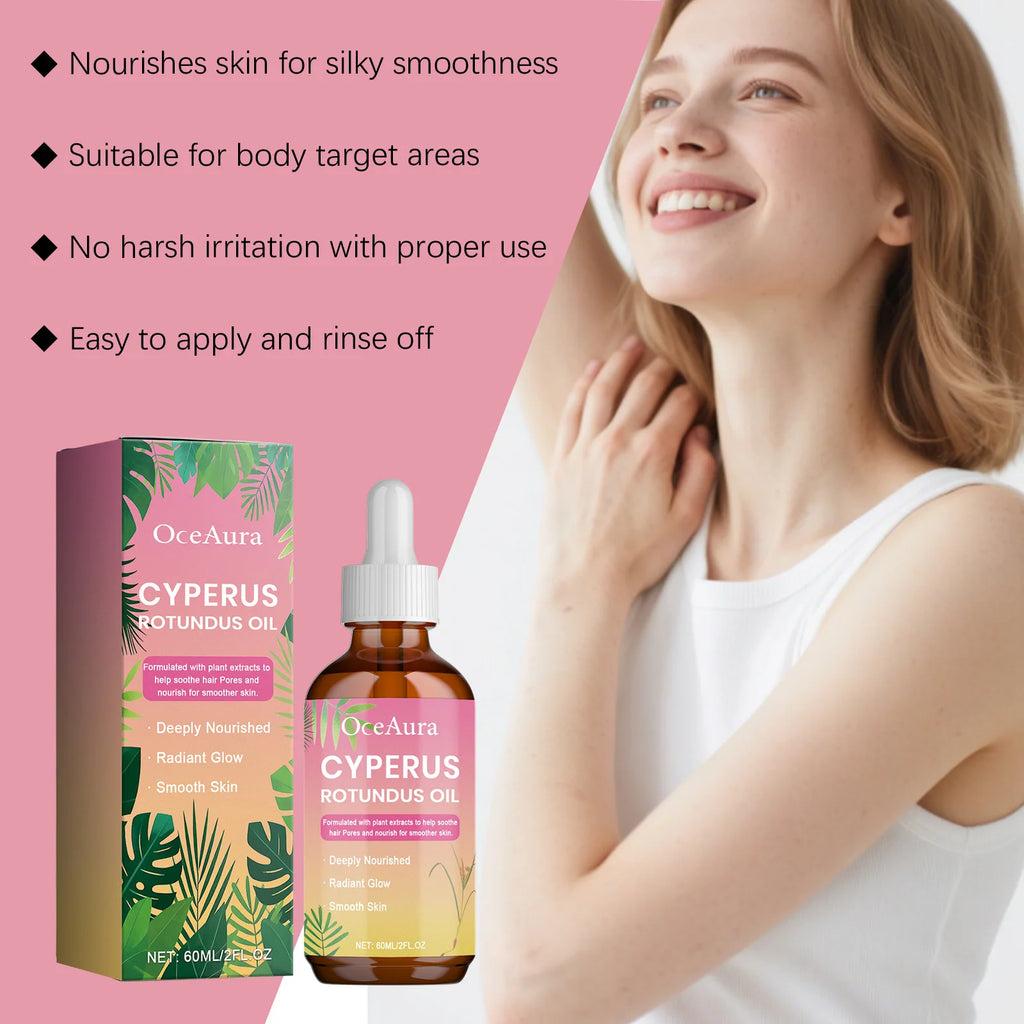 Inhibit Hair Growth Cyperus Rotundus Oil Hair Growth Reduction Inhibition Depilatory Hydrating Smooth Skin Aftershave Care Oil