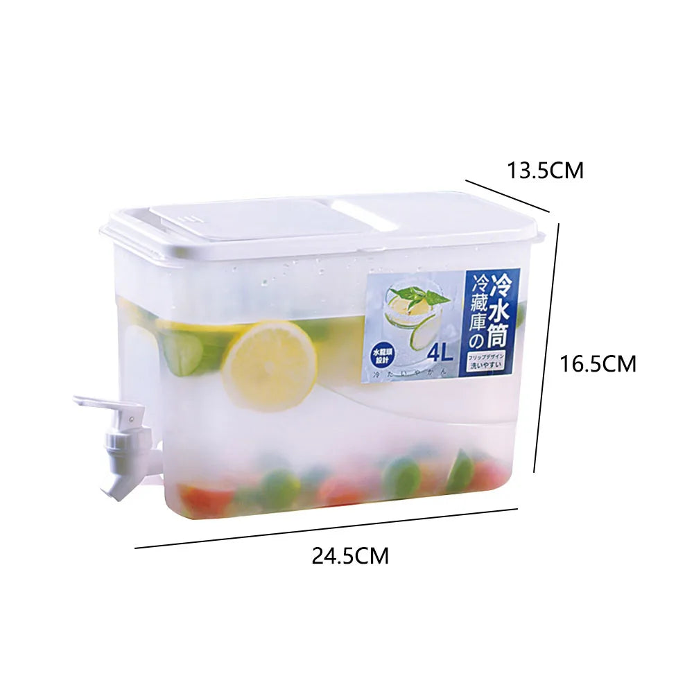 3.5/4/10L Large Capacity Cold Water Pitcher Kettle with Faucet in Refrigerator Iced Beverage Dispenser Refrigerator and Spigot