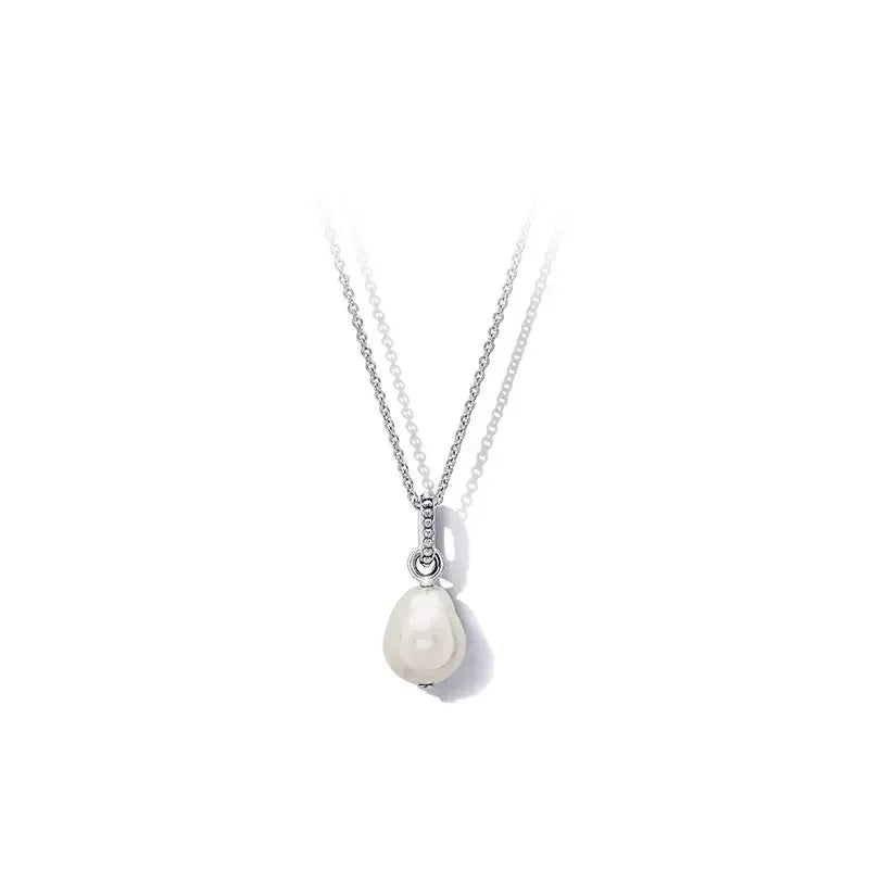 Fashionable Heart Pendant Necklace S925 Pure Silver Zircon