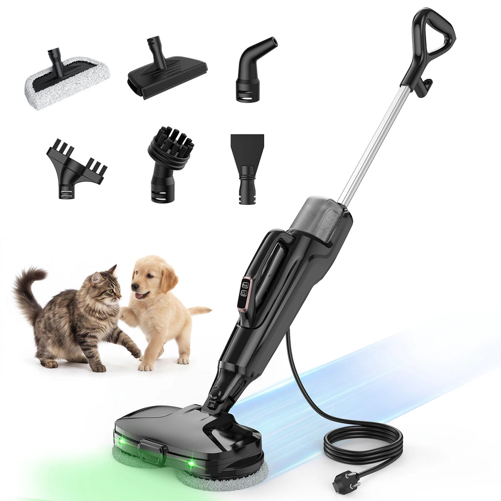 Lubluelu 1580W 6 in 1 Steam Mop Steam Cleaner Steam Broom Cleaner Electric Steam Mop Removes Stubborn Stains with 500ML Tank.