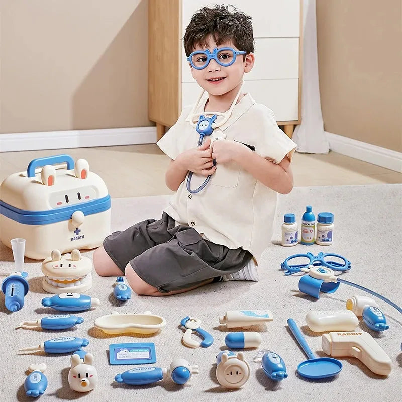 Nana Rabbit Doctor Playset – Nurse Pretend Play with Stethoscope Injection Toy for Baby Interactive Role-Play