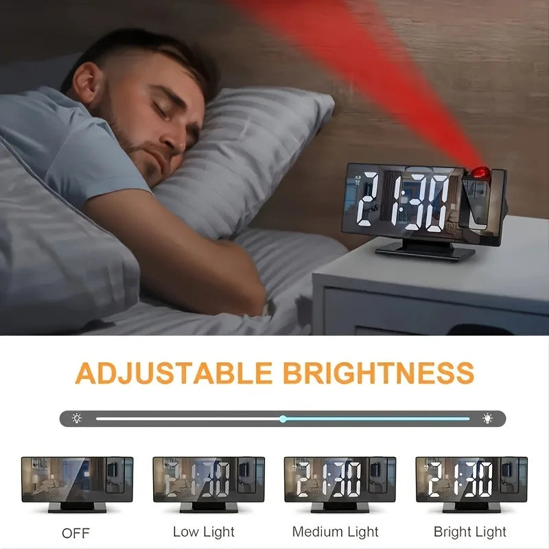 Projection alarm clock  multifunction Intelligent luminous clock
