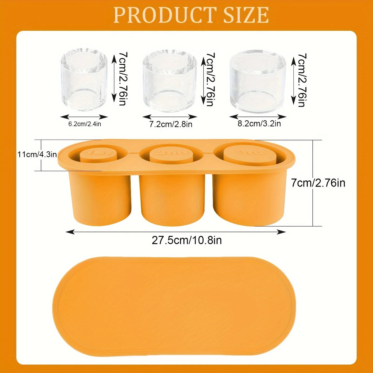3D Round Balls Ice Plastic Molds DIY Cube Tray Silicone Molds