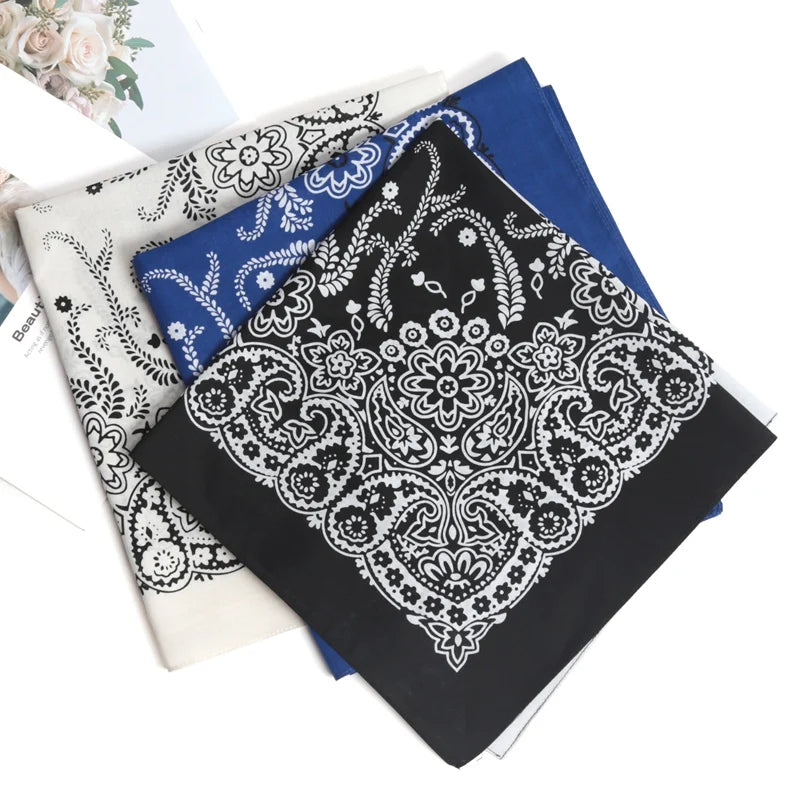 Unisex Hip Hop Women Men Bandana Scarf Punk Square Bandanas Headwear Fashion