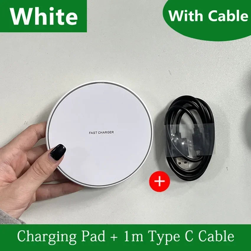 Wireless Charger Pad Fast Wireless Charging Station For Samsung  Xiaomi iPhone