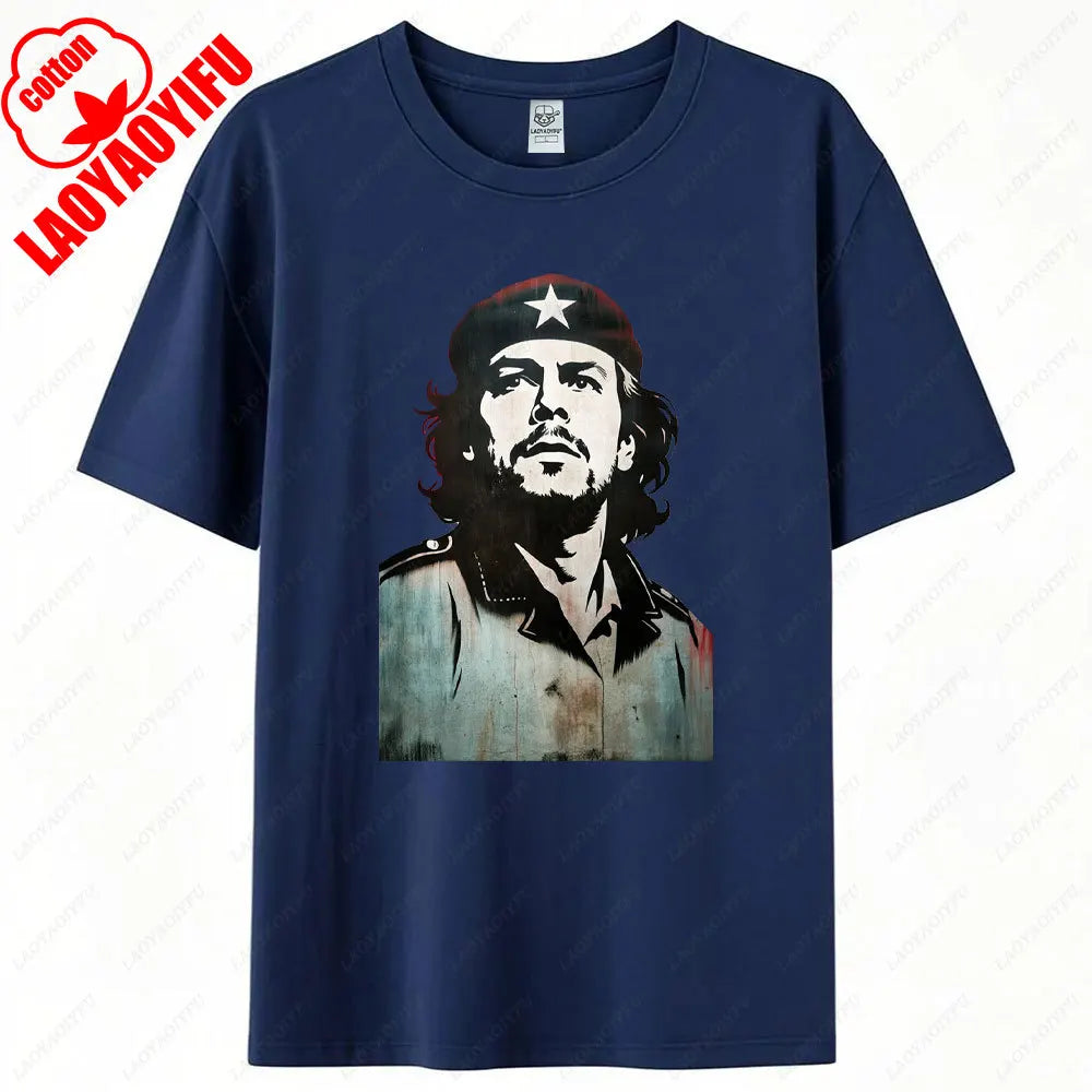 Che Guevara Shirt Rebel Cuban Shirt Guerrilla Revolution TShirt Casual Short Sleeve Men High Quality Tee Cotton Loose Tops