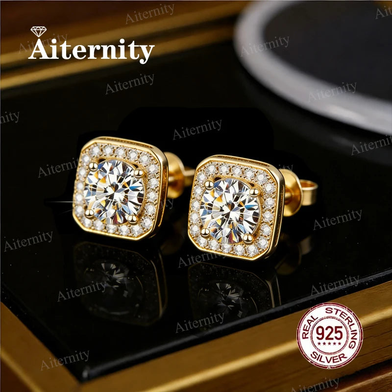 100% Earrings Moissanite for Women Pass Diamond