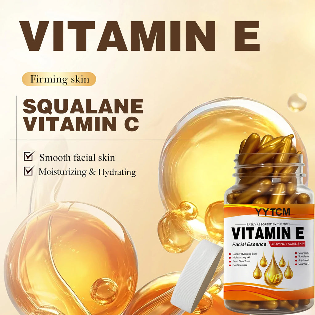 Vitamin E Deep Moisturizing Capsule Essence, Hydrates and Smooths Skin,/180 Capsules