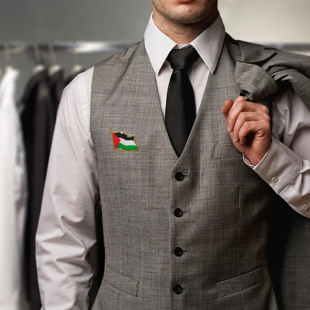 5-80Pcs Palestine Metal Flag Lapel Pin Badges For Clothes Backpack Brooch Delicate Souvenir Badge Pin Palestinian Brooch Gifts