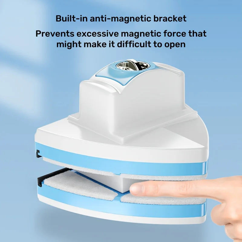 6-Speed Adjustable Magnetic Window Cleaner Double-Sided Glass Wiper with Built-in Water Tank Automatic Spray Window Cleaning