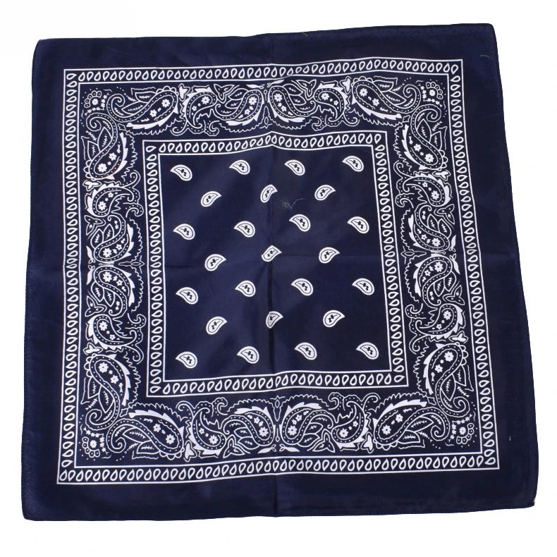 Fashion Hip Hop Wine Red Hair Scarf Unisex Retro Square Scarves Headwear Bandanna Hair Band Neck Wrist Wrap Band Accessories