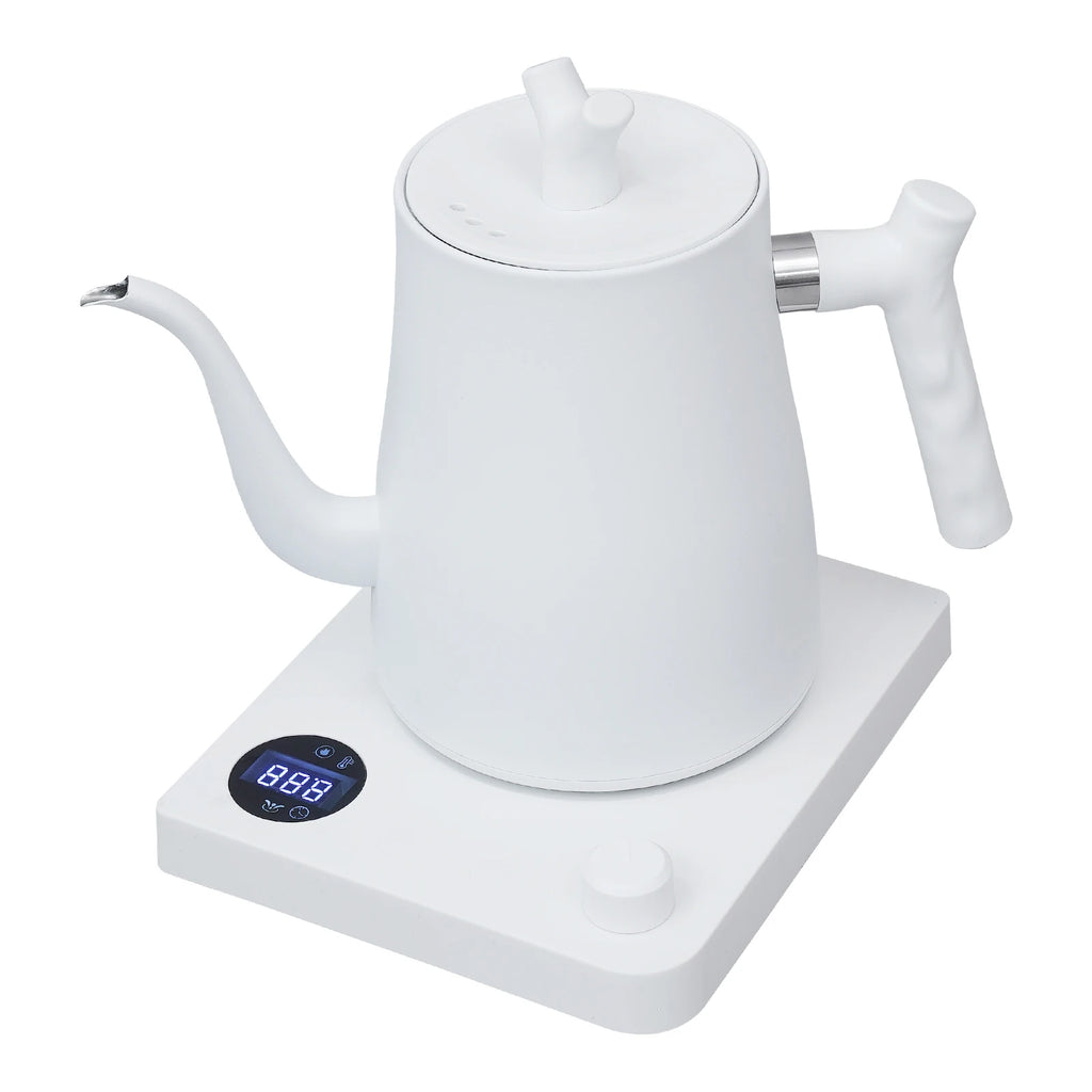 1L Electric Kettle 1KW 104-212°F LED White/Black Electric Coffee Kettle Water Heater Dry-Boil Protection 3 Ventilated Holes