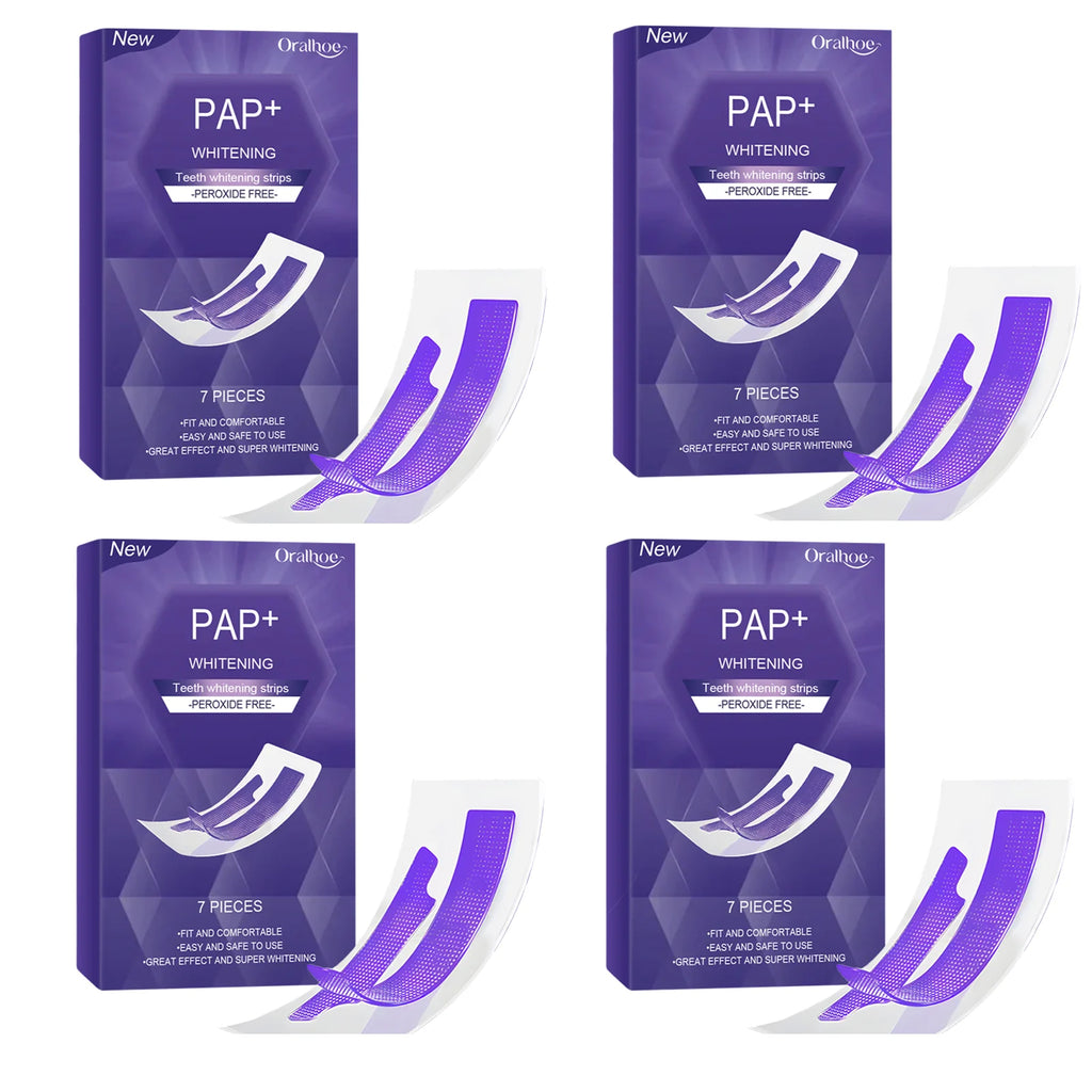 Purple Teeth Whitening Strips Bleaching Stains Remove Oral Whitening Supplies