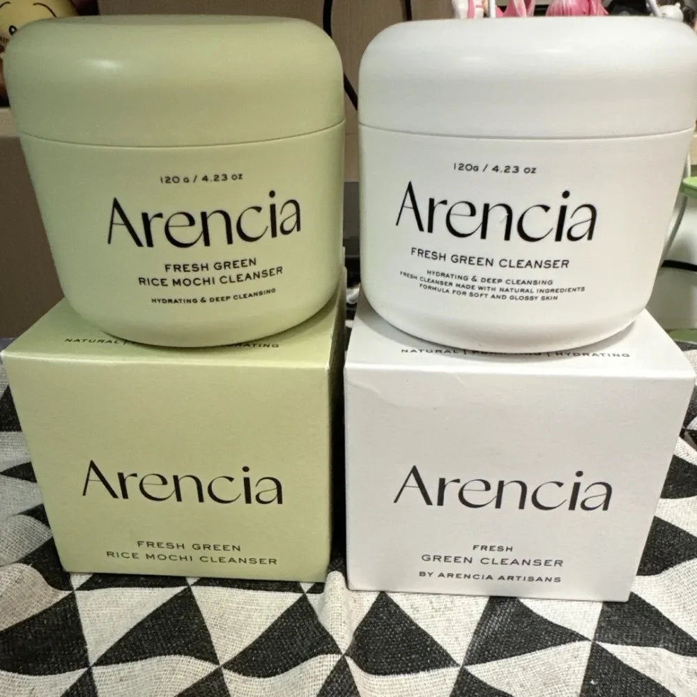 Arencia Green Rice Mochi Facial Cleanser Deeply Cleanses Moisturizes Soothes Sensitive Improve Keratinization Blackhead Removal