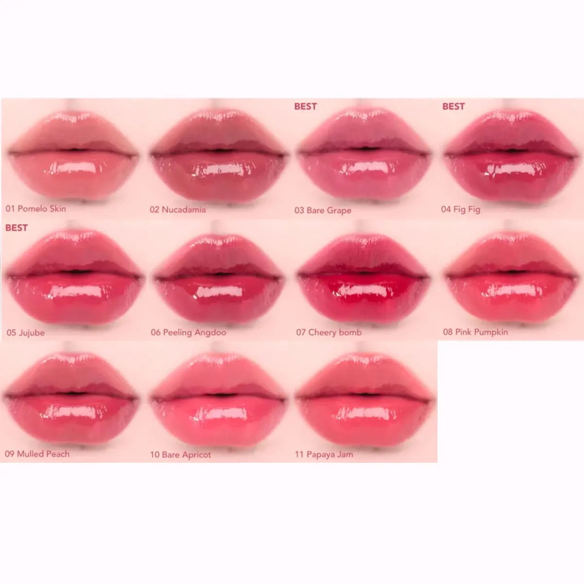 rom&nd THE JUICY LASTING TINT-11 Shades,Lightweight Hydrating