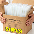 50/1x 7mm Wholesale Strong Adhesive Transparent Hot Melt Glue Sticks DIY Craft Glue Stick Repair Kit Tools for Electric Glue Gun
