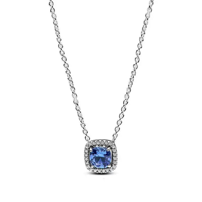 Fashionable Heart Pendant Necklace S925 Pure Silver Zircon