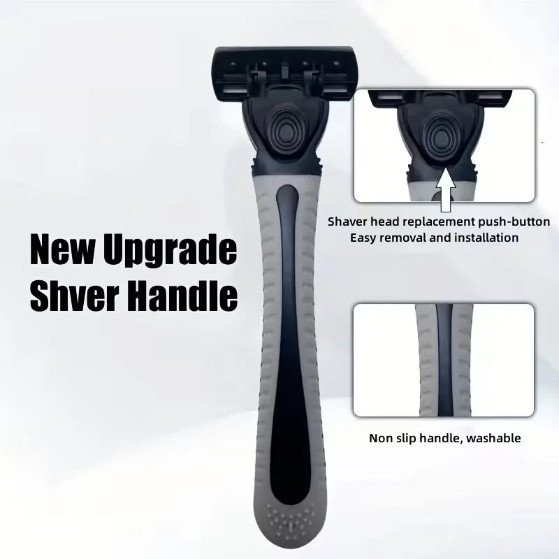 6-Layer Classic Replaceable Razor Head Stainless Steel