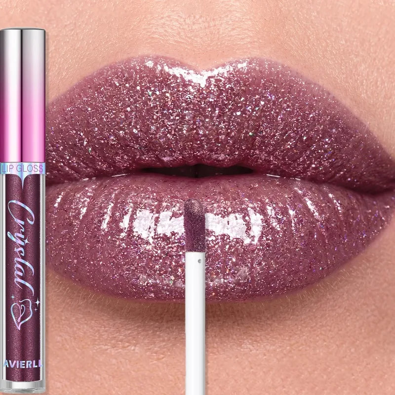 8 Colors Glitter Shimmer Lip Gloss Moisturizing Long Lasting Diamond
