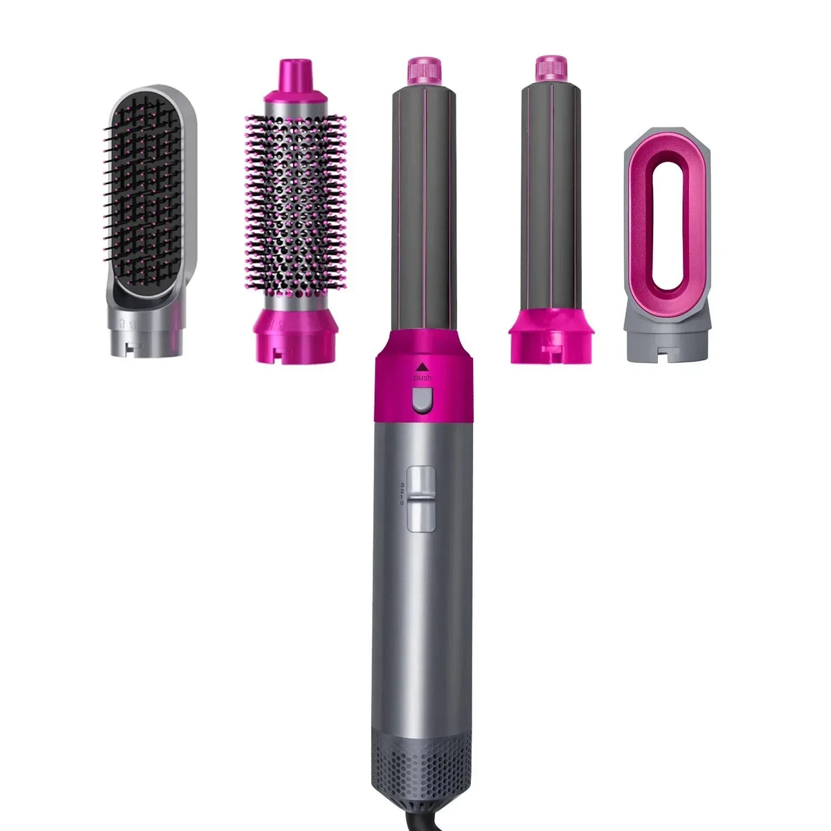 LUXLOCK 5-In-1 Hair Dryer Curling Iron Hot Air Comb Dyso