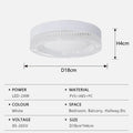LED Ceiling Light Modern Simple Circular Crystal Light Indoor Home Light AC85-256V Living Room Bedroom Decor Lighting Fixtures