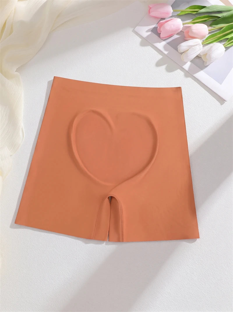 FINETOO Seamless High Waist Shorts Panties Women Tummy Control Hip Lift Ice Silk Safety Underwear Female Tight Boyshorts Boxer