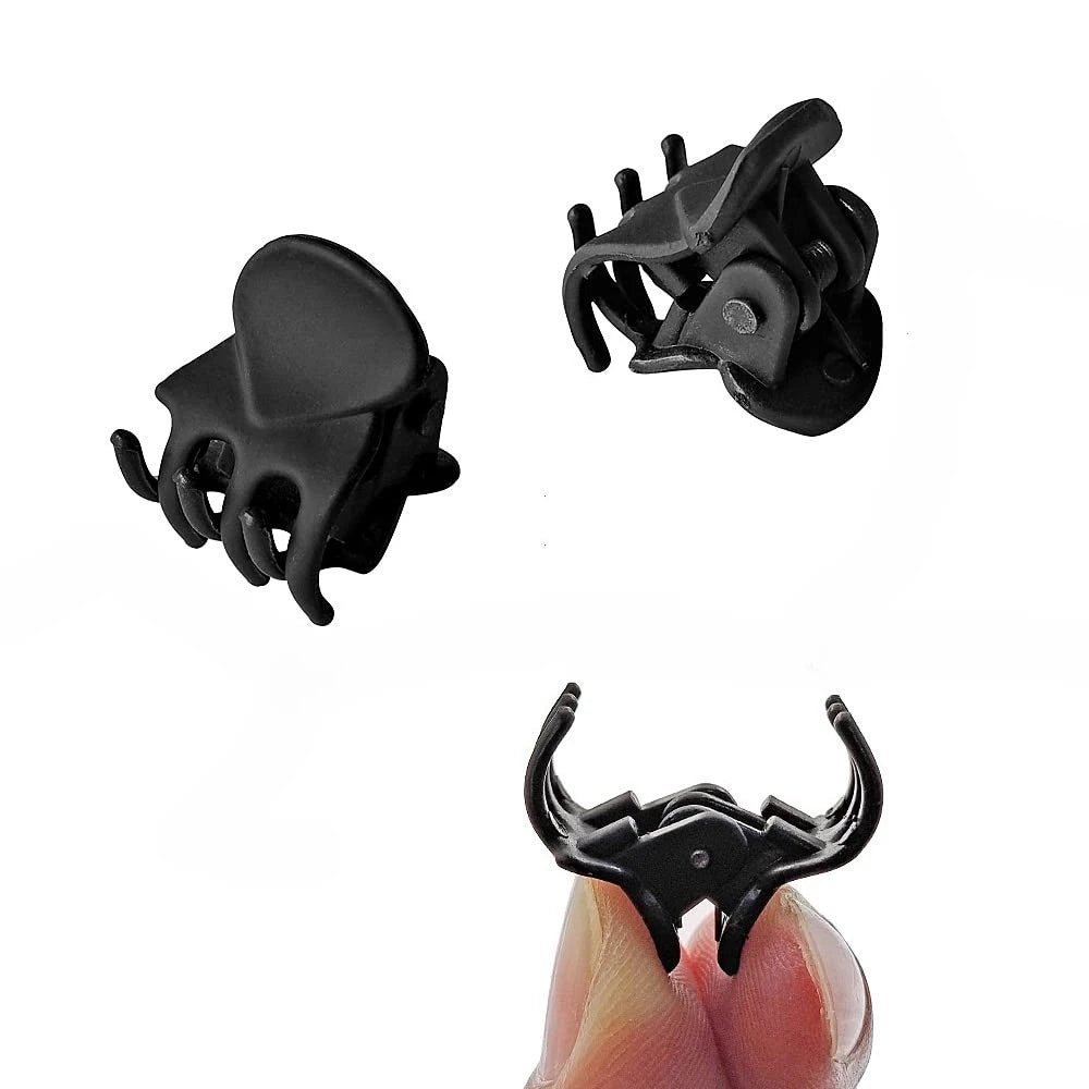 10pcs Practical Accessories Black Plastic Mini Hair Clips
