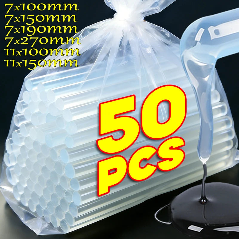 7mm / 11mm Transparent Hot Melt Glue Sticks Strong Visco Home DIY Tools for Electric Glue Gun Craft Album Repair Kits Wholesale