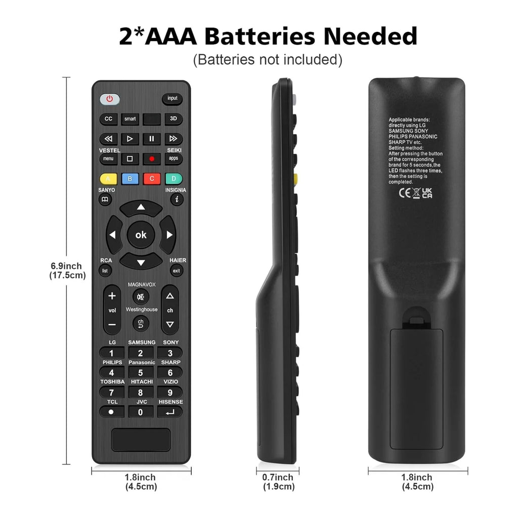 Universal G006 TV Remote Replacement Control Compatible with LG And Multiple Brands